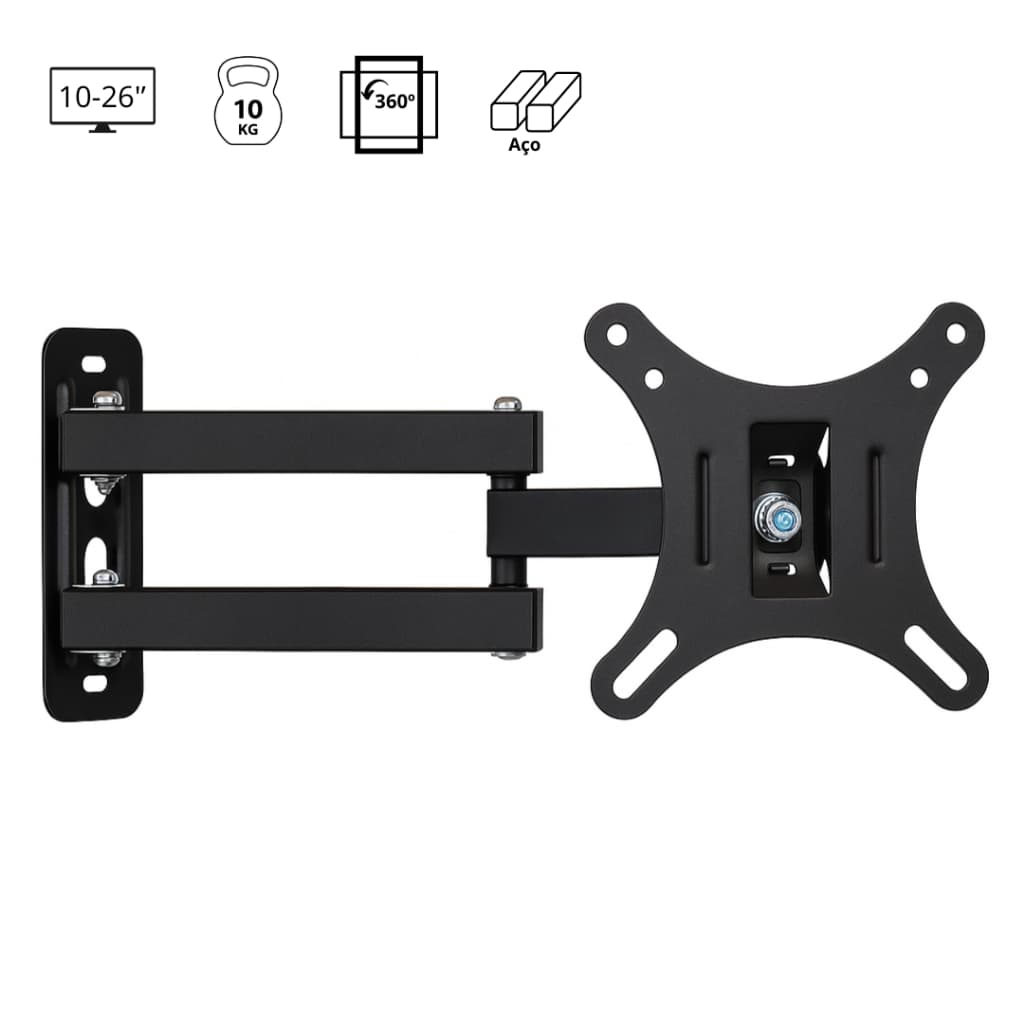 haosin Suporte de Tv e Monitor Articulado 10 até 26 Polegadas led lcd plasma