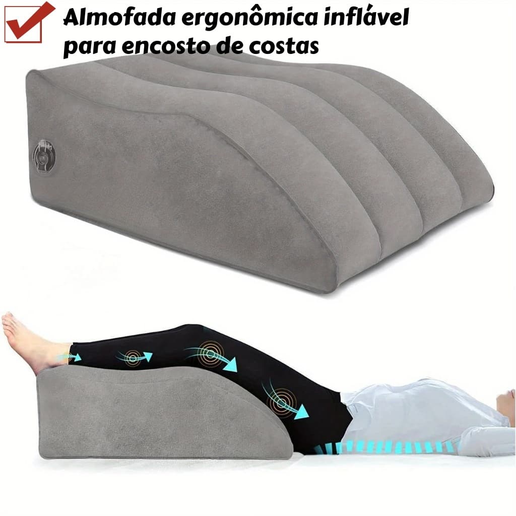 Almofada Inflável Apoio Pé Pernas Portátil Cunha Elevada