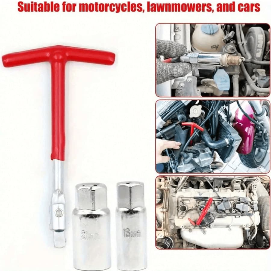 Chave de vela articulada para carro, com soquetes de 16mm e 21mm