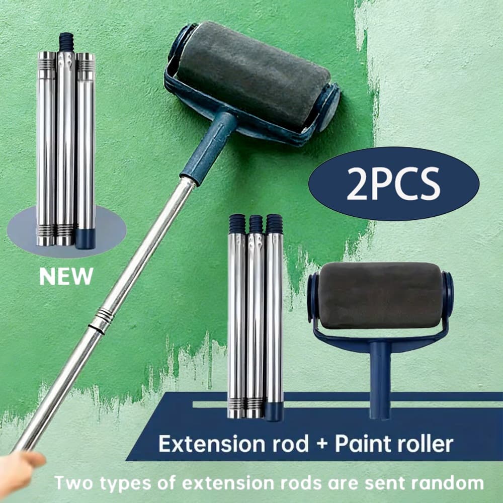 Kit de Pincel Rolo de Pintura Easy Glide de 6 Polegadas para Pintura de Paredes + 72 cm cabo
