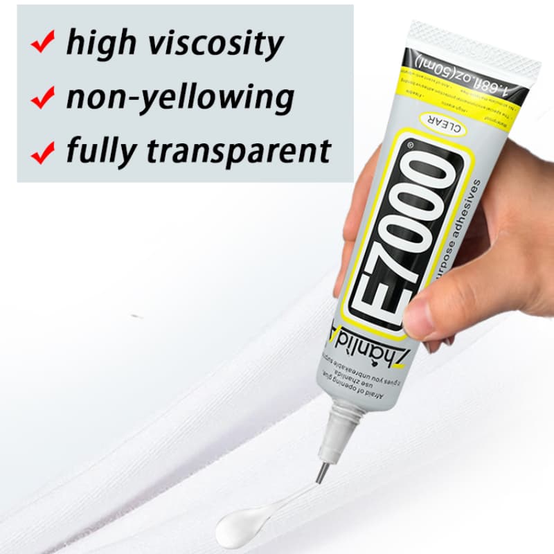 Cola De Tecido E7000 Transparente À Prova D'água Forte Fixação Para Férias DIY E Reparo De Telefone