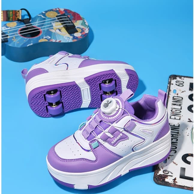 Runaway sapatos polia sapatos moda dupla utilização rodas destacáveis adolescentes estudantes meninos meninas esportes a