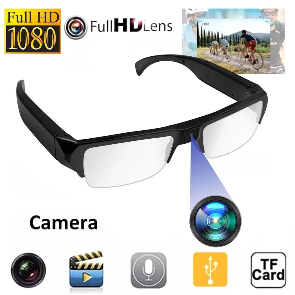 2026 Portátil 1080P HD Mini Óculos Com Câmera Gravador De Vídeo Wearable Esportes Ao Ar Livre DV DVR Vigilância Filmador