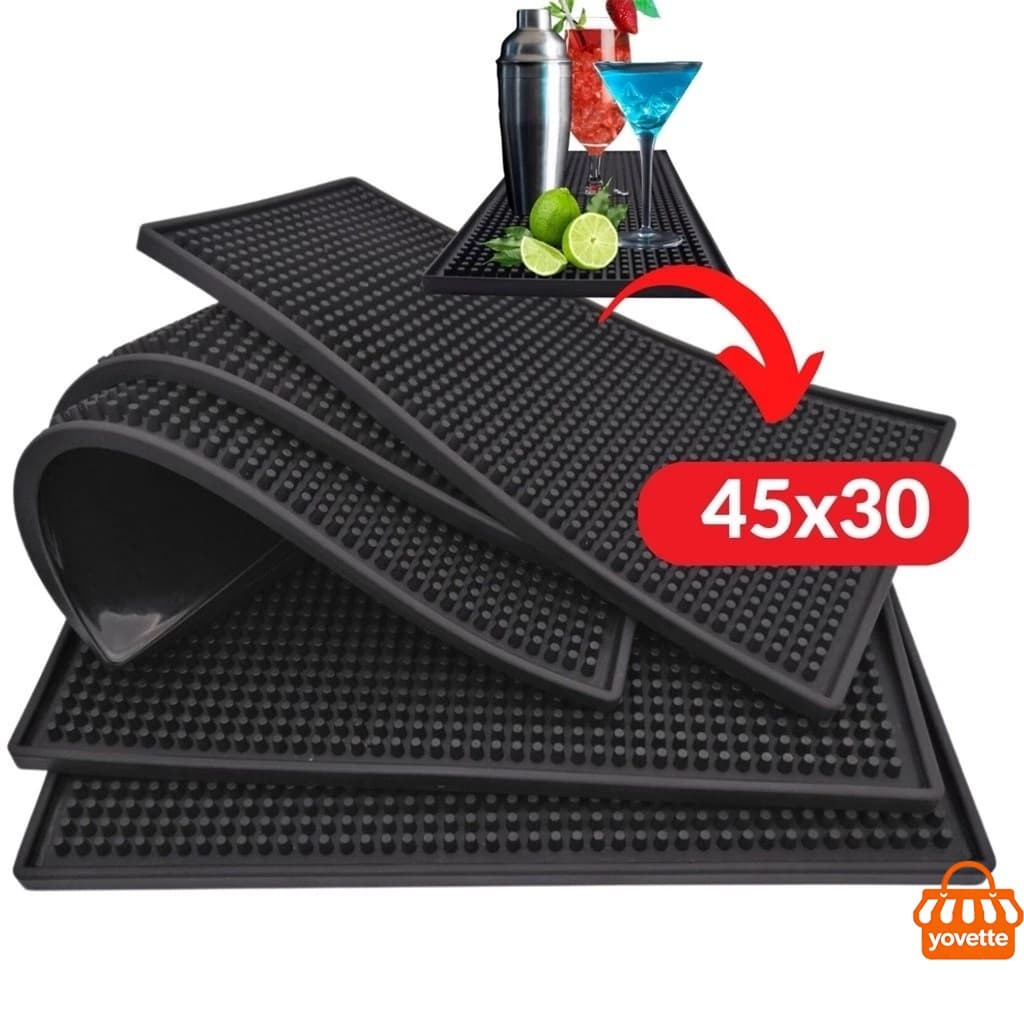 Tapete Escorredor de Louça 45x30 Emborrachado Antiderrapante para Secar Louça, Preparar Drinks Barmen e Protege Móveis