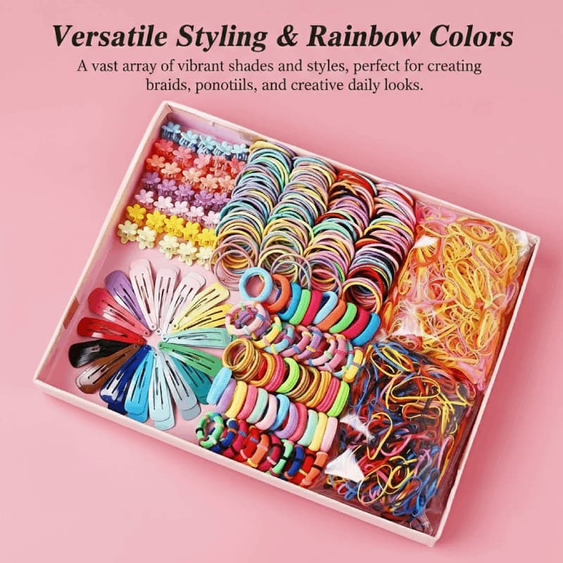 Conjunto De Gravata De Cabelo Colorida De 895 Peças Para Meninas | Acessórios De Arco De Unicórnio E Estrela , Ideais Pr