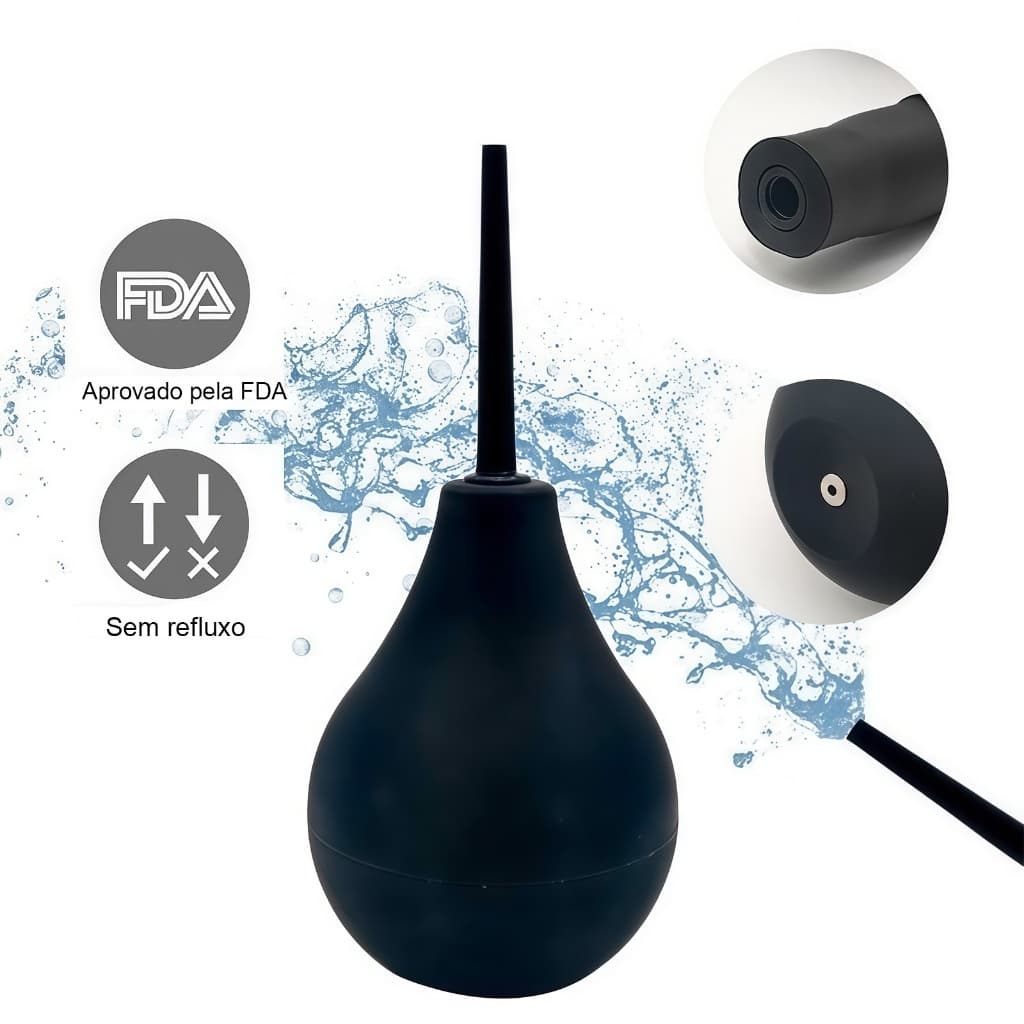Chuveiro Íntimo Anal E Vaginal De Silicone Macio – Irrigador Unissex Com Válvula Anti-Refluxo Para Limpeza Profunda