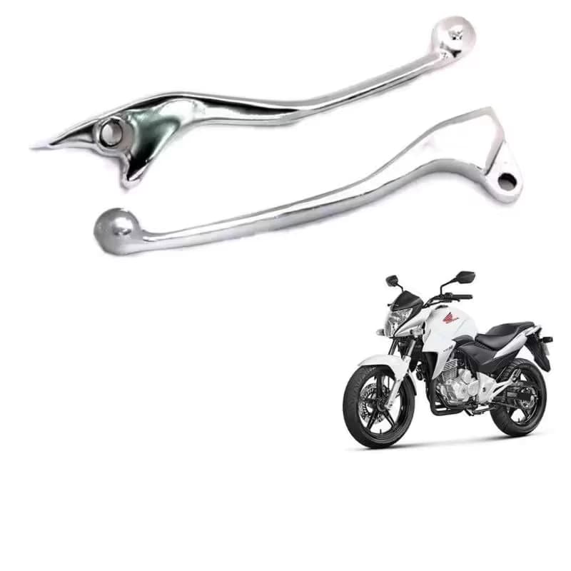 Manete Maçaneta Cromado Freio a Disco Cg Fan Titan 125 150 160 Par