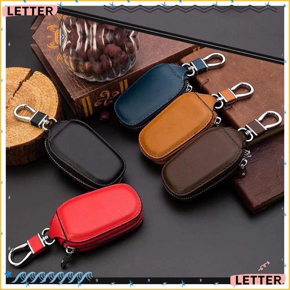 Organizador De Porta-Chaves De Couro Com Zíper