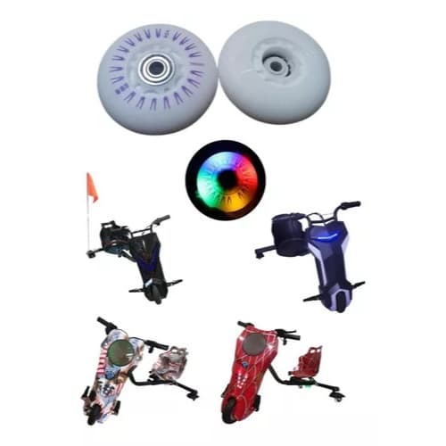 Rodinha Traseira Para Triciclo Drift Elétrico Com Led Rgb