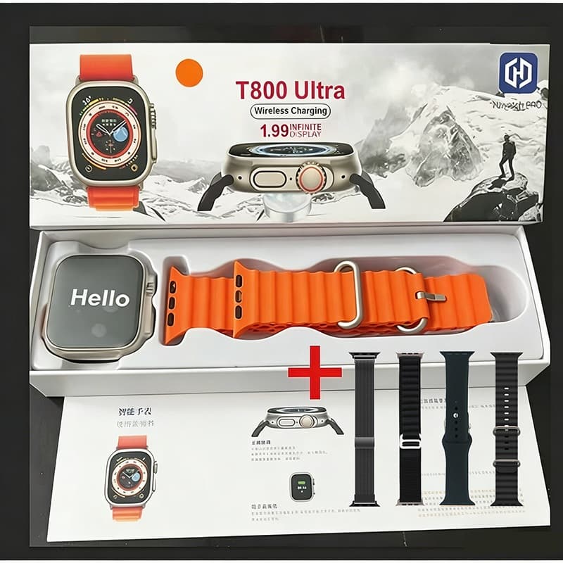 2026 Estilo Mais Recente 49MM Relógio Inteligente IWO 9 Série T800 Ultra Smart Watch S9 Max Carregamento Sem Fio