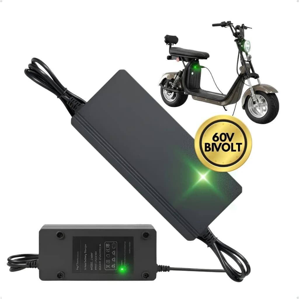 60v Carregador Bateria Scooter Moto Elétrica Para Citycoco