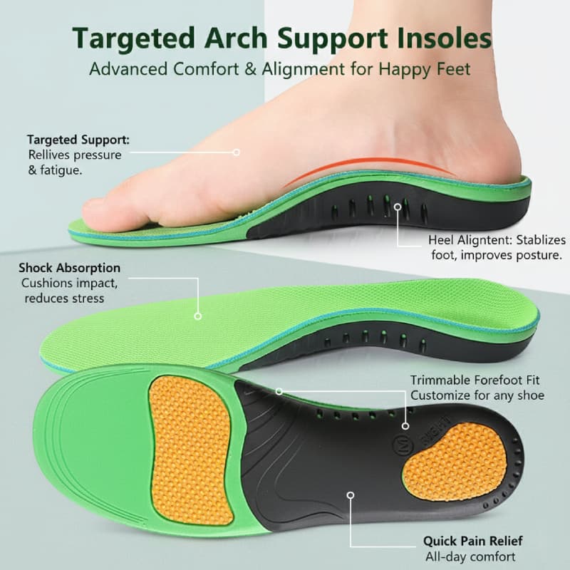 Palmilhas De Correção De Pé Plano Para Homens E Mulheres , Suporte De Arco , Inserções De Sapato Confortáveis , Presente