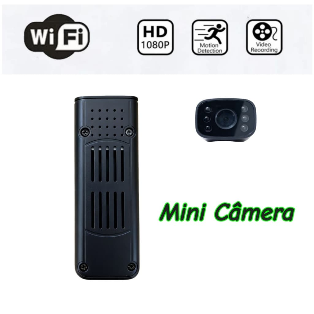 Mini Câmera De Vídeo Wi-Fi Portátil Pequeno Micro Corpo Bolso Loop Gravação Magnética Visão Noturna