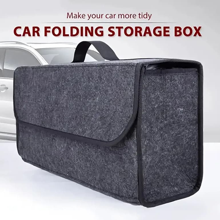 Grande Compartimento Antiderrapante Organizador De Armazenamento De Bota Saco Carro Acessórios De Caixa De Feltro Macio