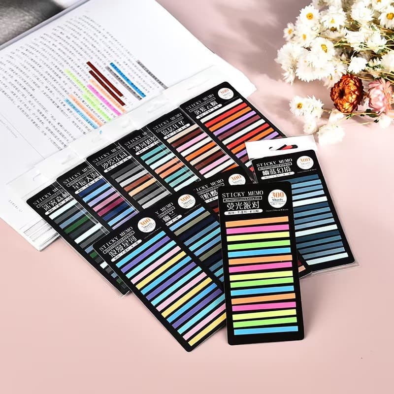 Adesivos coloridos do Índice Ultra-Fino Marca de Chave Transparente Notas adesivas PET Nota de Mensagem à