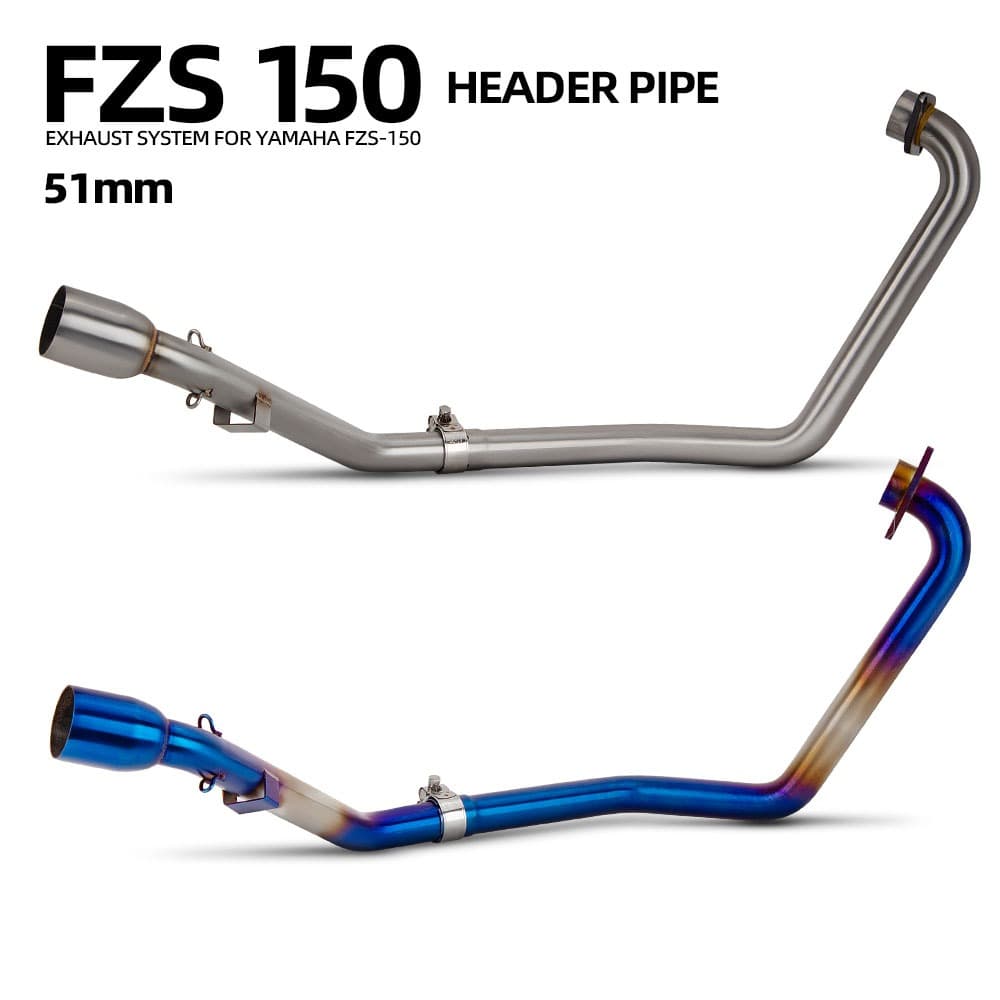 Para FZ150 FZS150 FZ-150 S150 Sistema De Escape Da Motocicleta Modificar Tubo Ligação Frontal Inoxidável 51mm