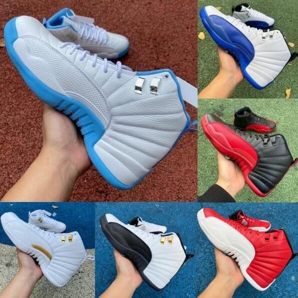 Tênis de Basquete Air 12 Masculino Feminino tenis cano alto Cesta sapato de borracha Tamanho 40-47