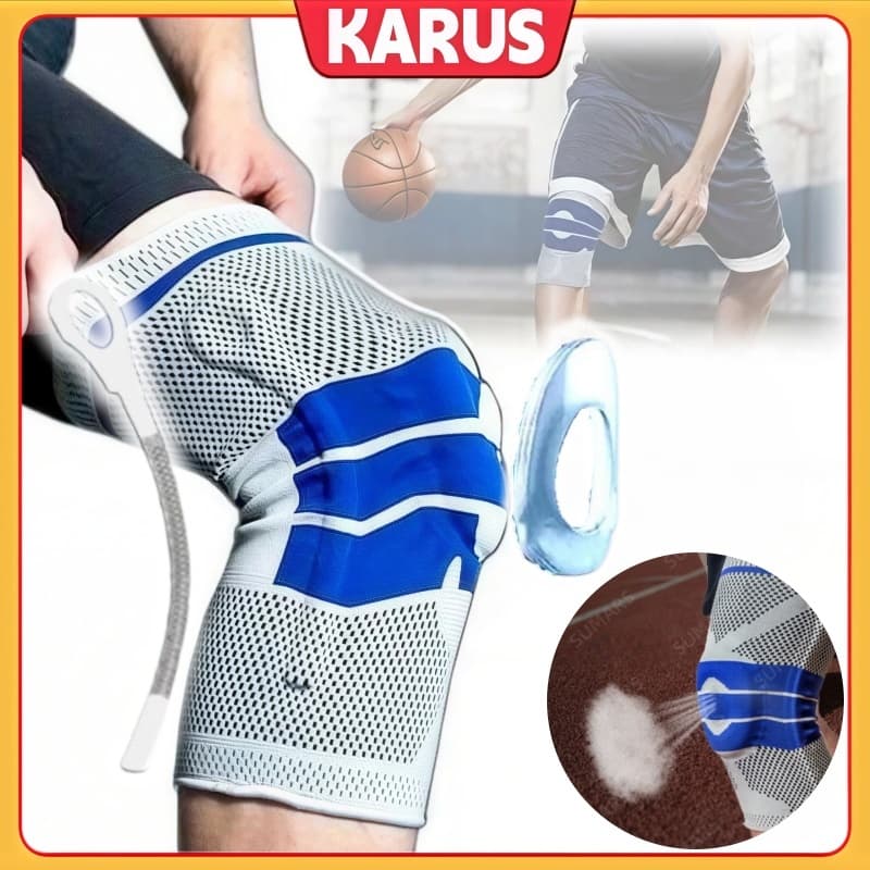 Joelheira Ortopédica Compressão Silicone E Fio Flexível Aço Tensor Alívio Da Dor Fitness Cruz Proteção