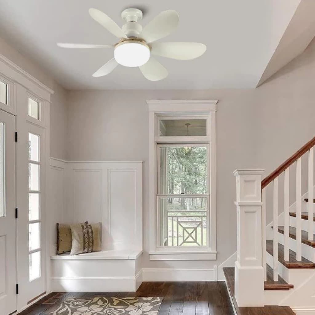 Ventilador de Teto LED 60W 80W Lâmpada E27 Controle Remoto Bivolt Luminária ECO Bivolt