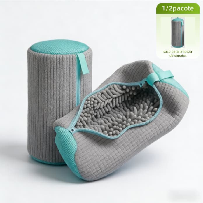 Saco Para Lavar Sapato Tênis Máquina de lavar Limpeza Anti Deformação Viagem Lavanderia-1/2pc