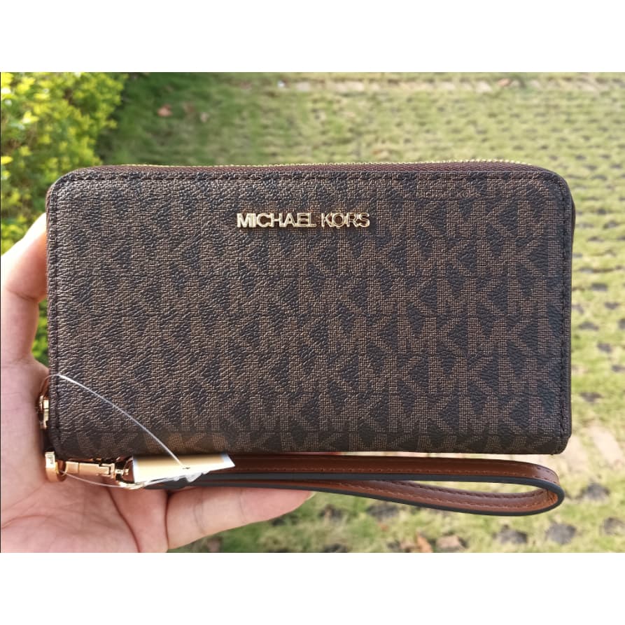 Fashion Travel Large Flat Zip MF Phone Case Wristlet Wallet original M Purse for  woman