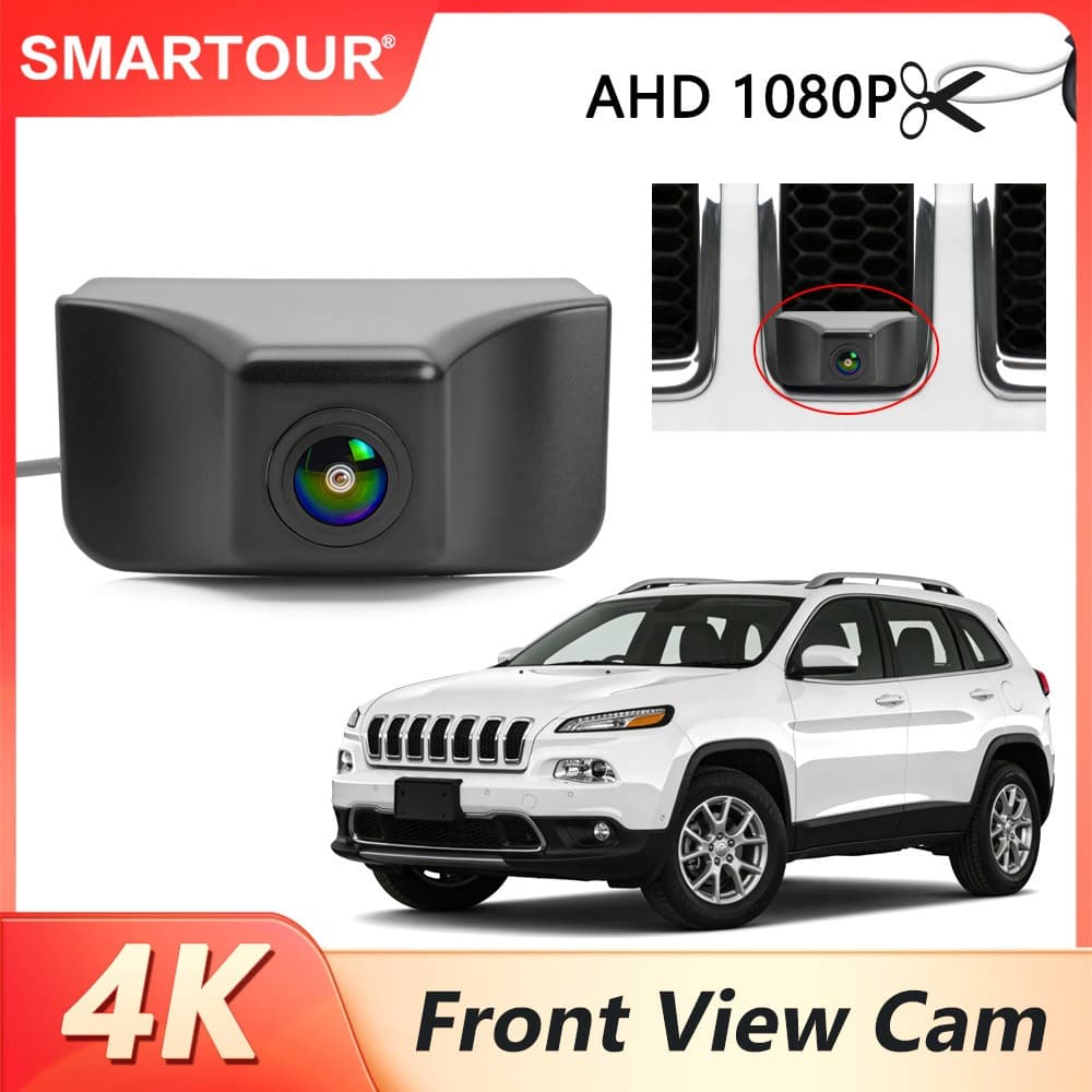 AHD 1080P Câmera De Visão Frontal Do Carro Para Jeep Grand Cherokee WK2 WK KL Liberty 2016 2017 2018 2019 2020 2021 Grad