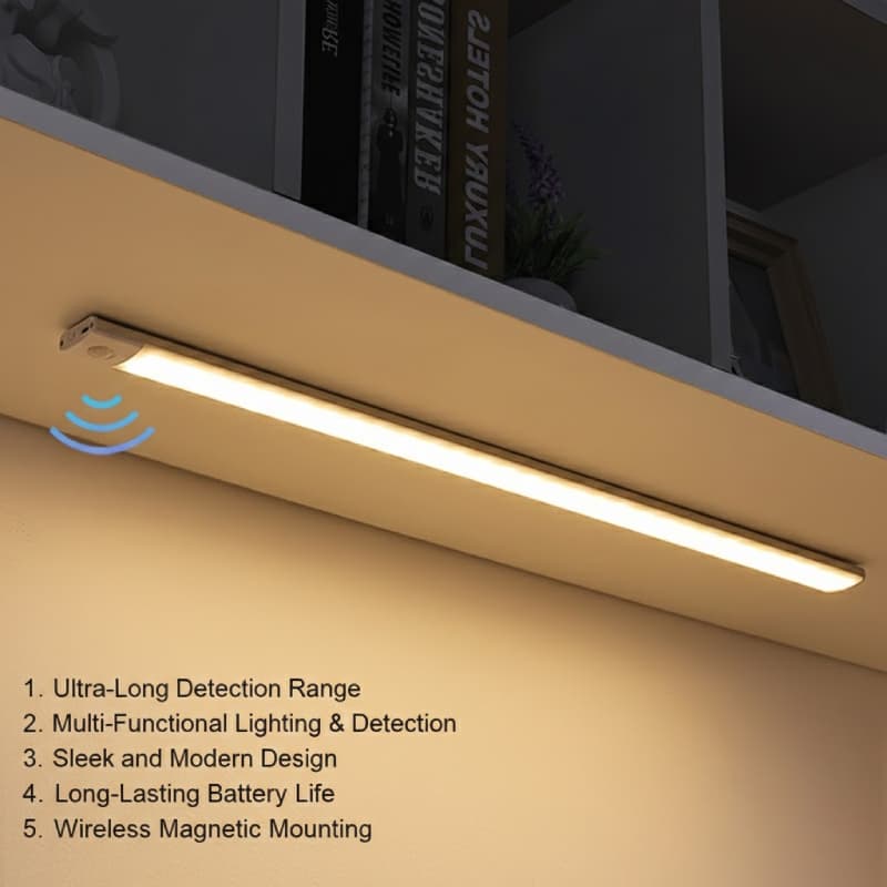 Luz Noturna LED Com Sensor De Movimento , Recarregável , 3 Cores , Magnética , Presente De Natal Perfeito Para Quarto E 