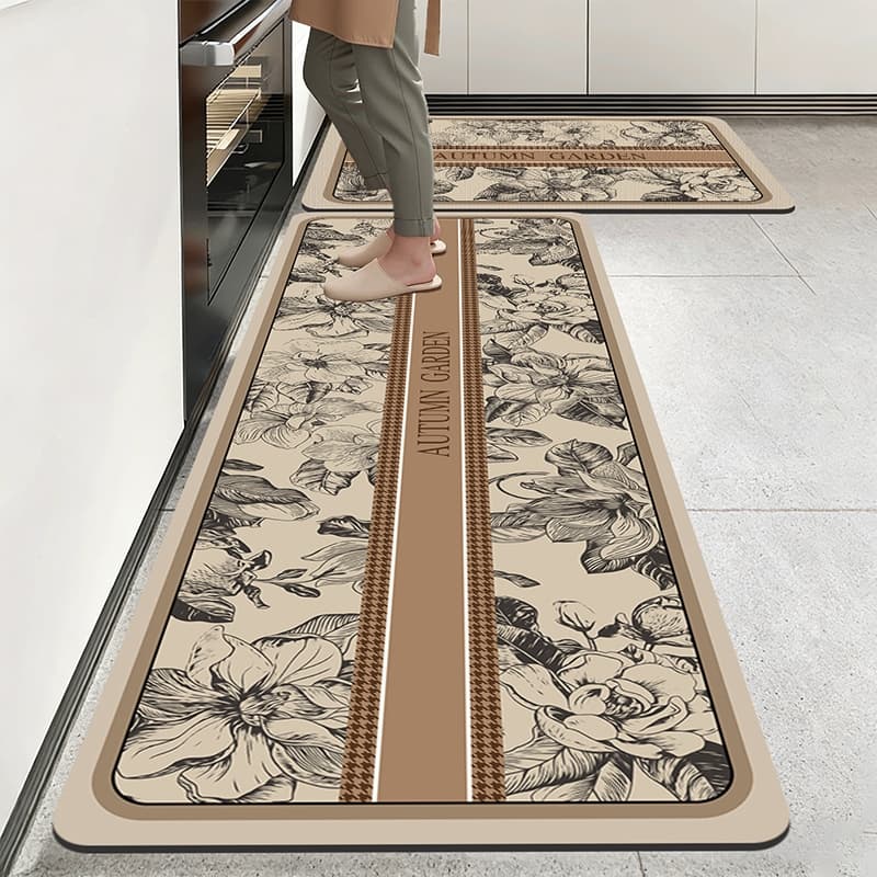 Kit 2 Tapetes de Cozinha Premium - Antiderrapante, Alta Absorção e Secagem Rápida 120x34cm + 60x34cm