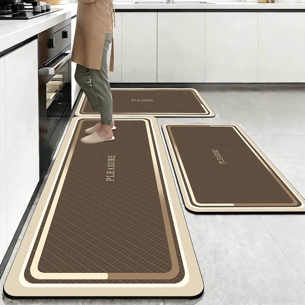 Kit 3 peças Tapete de Banheiro de Borracha Premium - Resistente a Manchas, Antiderrapante 120*40cm 60*40cm 60*40cm