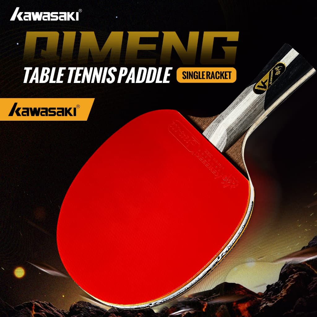 Kawasaki Raquete De Tênis De Mesa Profissional Alça Longa Adulto Alta Elasticidade Ping Pong Paddle Para Treinamento Tor
