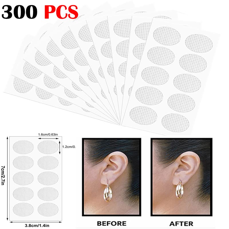 300 adesivos de orelha adequados para rasgar, alongados e feridos devido a brincos pesados podem preencher Piercing e fo