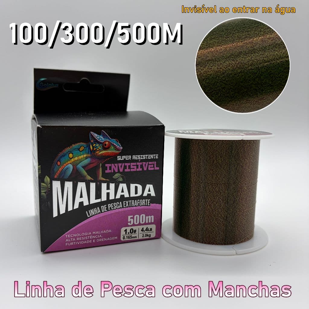 Linha de pesca monofilamento de fibra de carbono, revestimento de fluorocarbono, especial para pesca de carpa, verde man