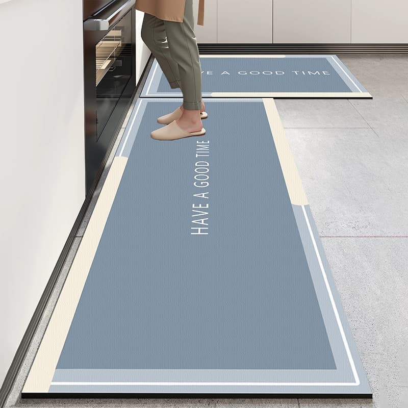 Tapete para cozinha Passadeira kit 2 Peças Belga Emborrachada antiderrapante 120x40cm+60x40cm