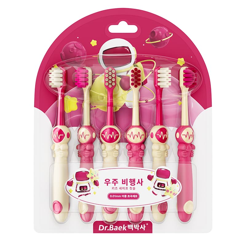 Dr. Baek Escova de Dentes Infantil Fun, limpeza Profunda 3D, Cerdas Macias, 3-12 Anos