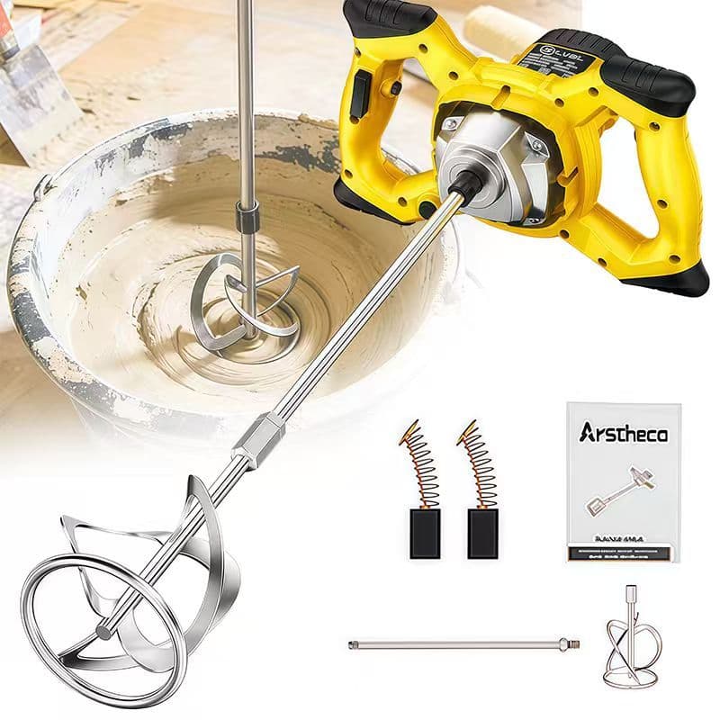 Misturador De Tinta E Argamassa 1300W ArsthecoSeis   velocidades ajustáveis