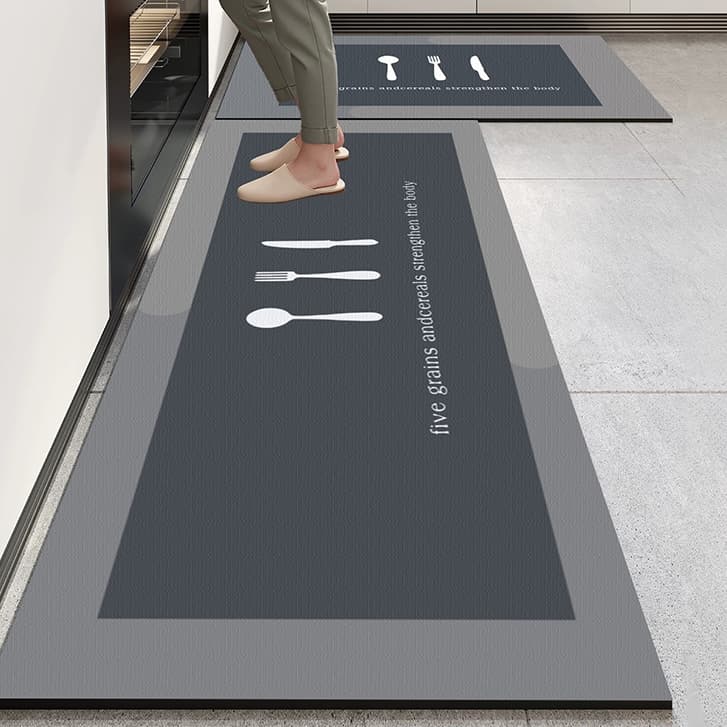 Kit 2 Tapetes de Cozinha - Super Absorvente Secagem Rápida Fácil de Lavar e Antiderrapante