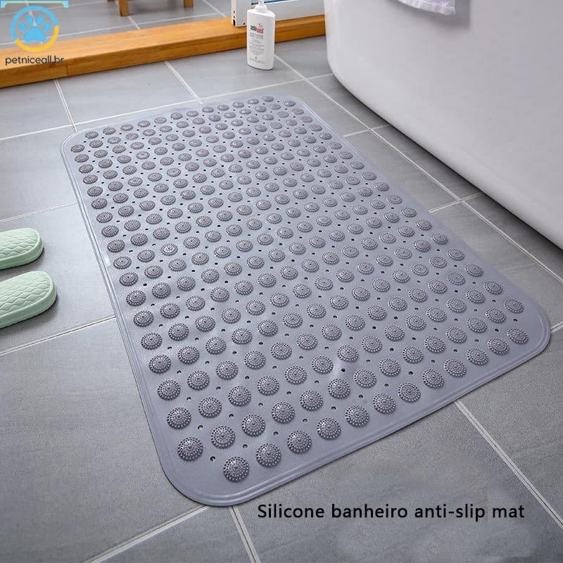 Tapete de banheiro, tapete de massagem para pés de banheiro, ventosa, antiderrapante e drenagem rápida-36x70cm