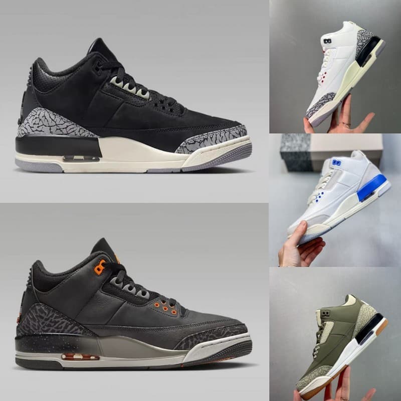 Tênis de Basquete Masculino Feminino air 3 Sapatos de treino sola de borracha Tamanho 40-47