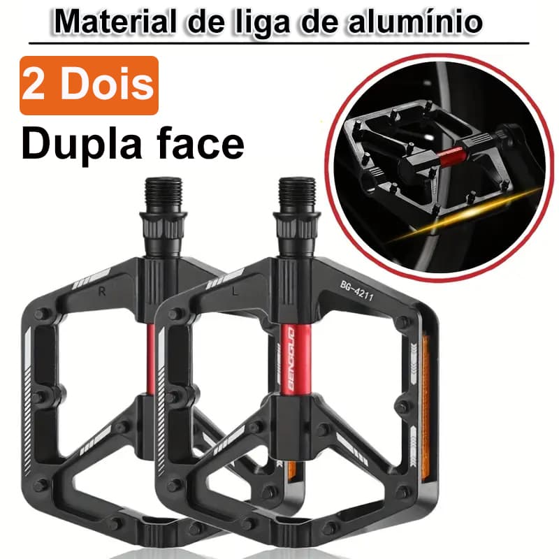 Pedal de Alumínio para Bicicleta Leve Antiderrapante Rolamento Selado Para MTB Urbana Speed​