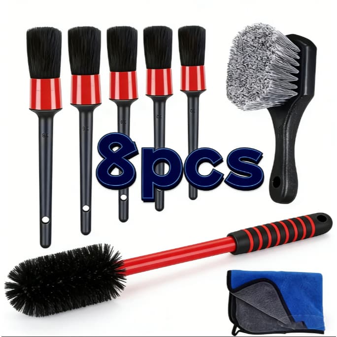 Kit De Escovas Para Rodas De Carro Para Pneus, 8 Pecas