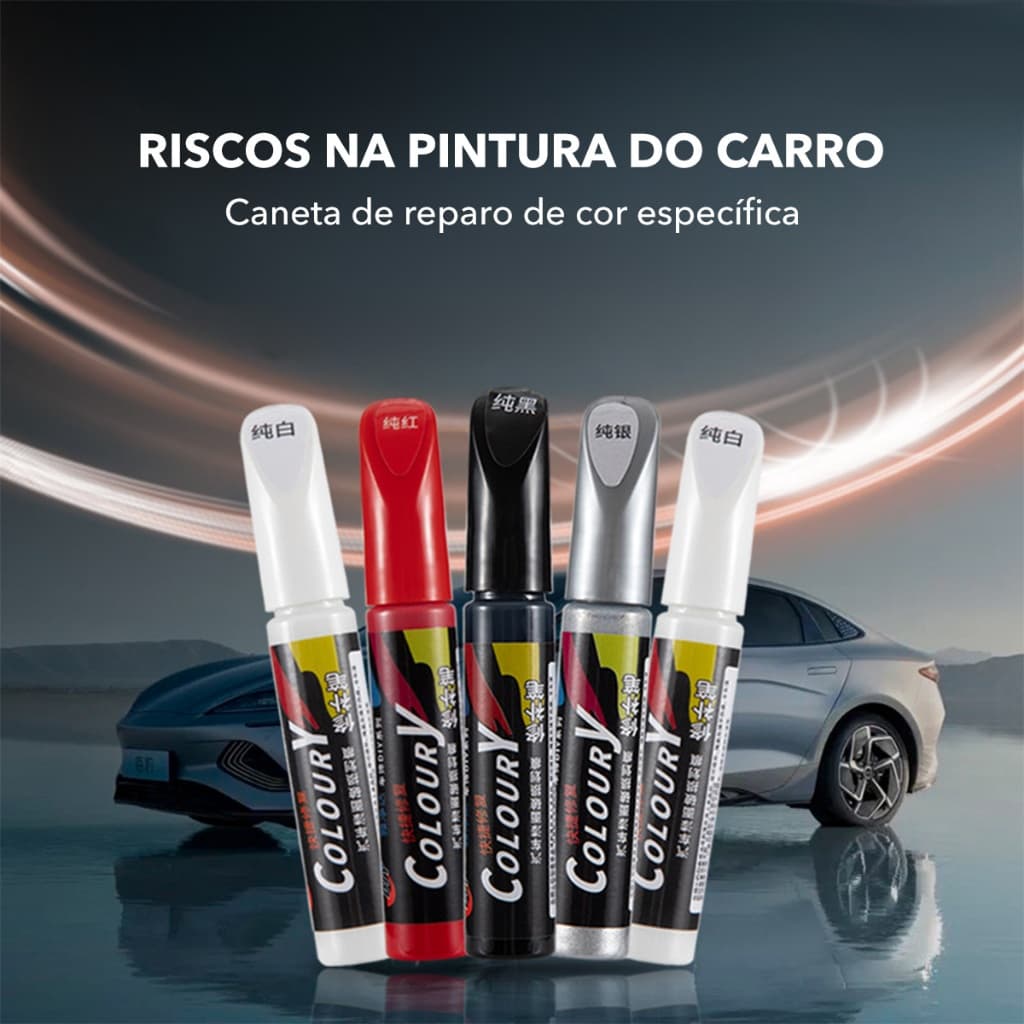 Caneta colorida para reparo de arranhões em carros, 12 cores, retoque à prova d'água, ferramenta para cuidados com o car