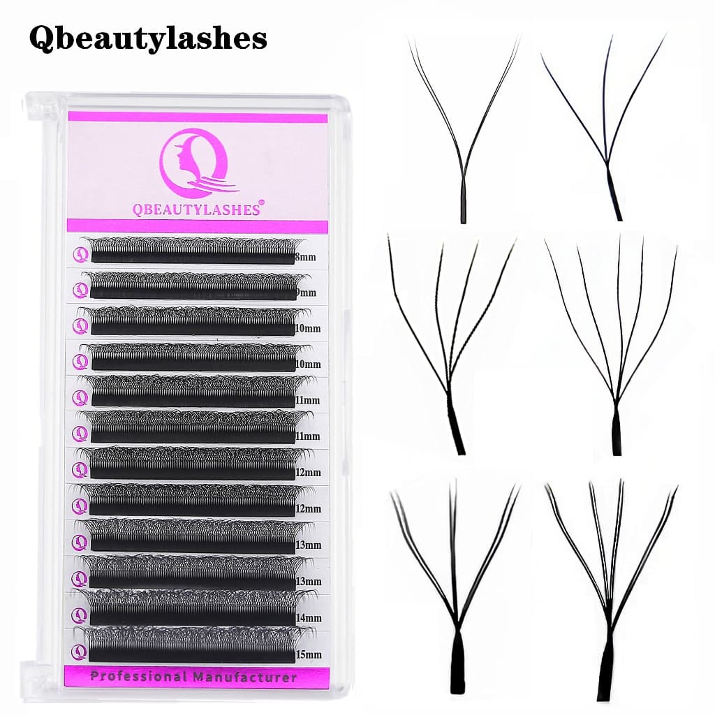 Qbeautuylashes Cílios YY/3D/4D/5D/6DW/8DW 0.07 Extensão De 5DW Pré-Fabricado Estilo Recortados Maquiagem Extensões Natur