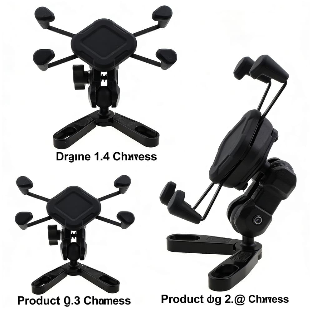 Conjunto Universal De Base De Haste De Garfo De Montagem De Alumínio Para Motocicleta Com Rotação De 360 Graus Ajustável