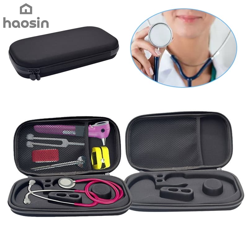 Capa Protetora Preta Para Estetoscópio Com Zíper-Universal Medical