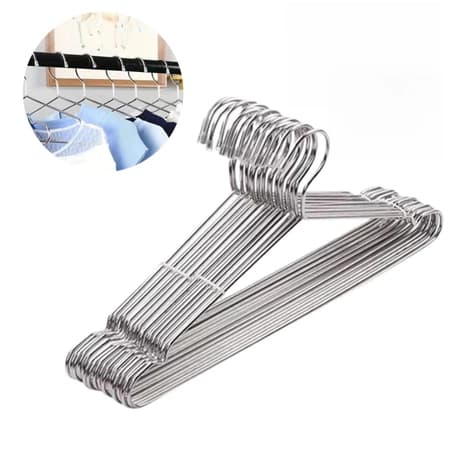 Kit 40/30/20/10 Cabides Tintureiro Metal Aço Cromado Adulto Cava Resistente Cabide