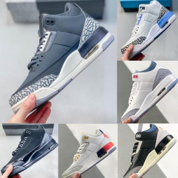 Tênis De Basquete Air 3 Masculino Feminino tenis basqueteira sapato preto Tamanho 40-47