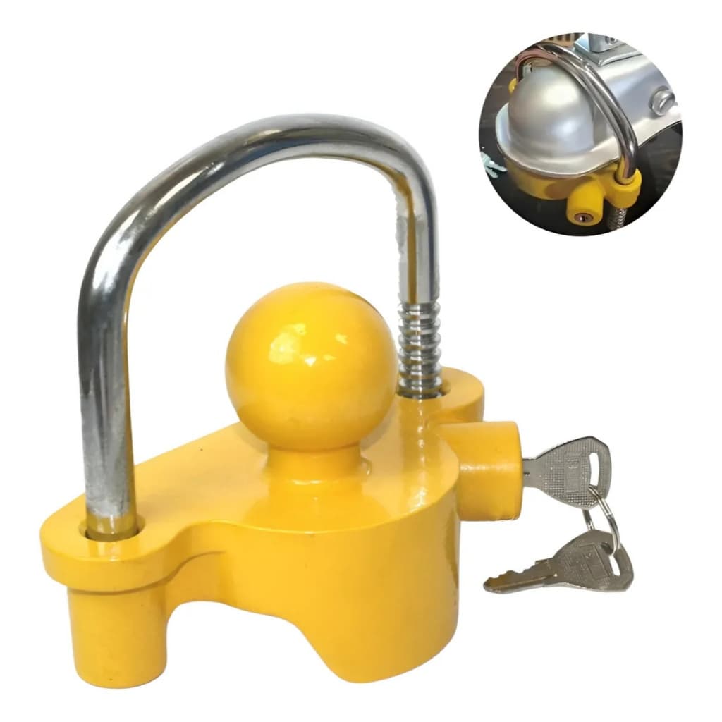 Trava Antifurto Cadeado Trailer Munhecas Para Reboque Aço