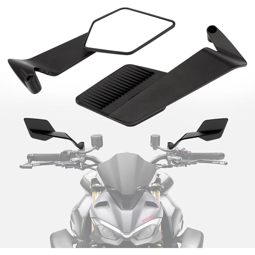 Espelho Retrovisor New Airfoil Asa De Vento Universal HONDA/YAMAHA TODAS