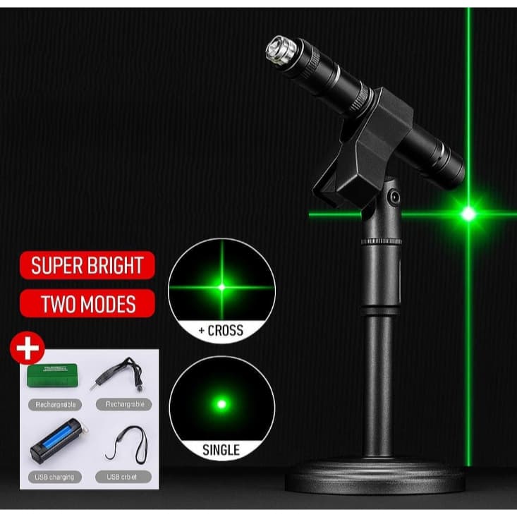 Laser Verde/vermelho de Alta Potência: Caneta Pointer Recarregável com Chave de Segurança | Feixe Visível e Prático