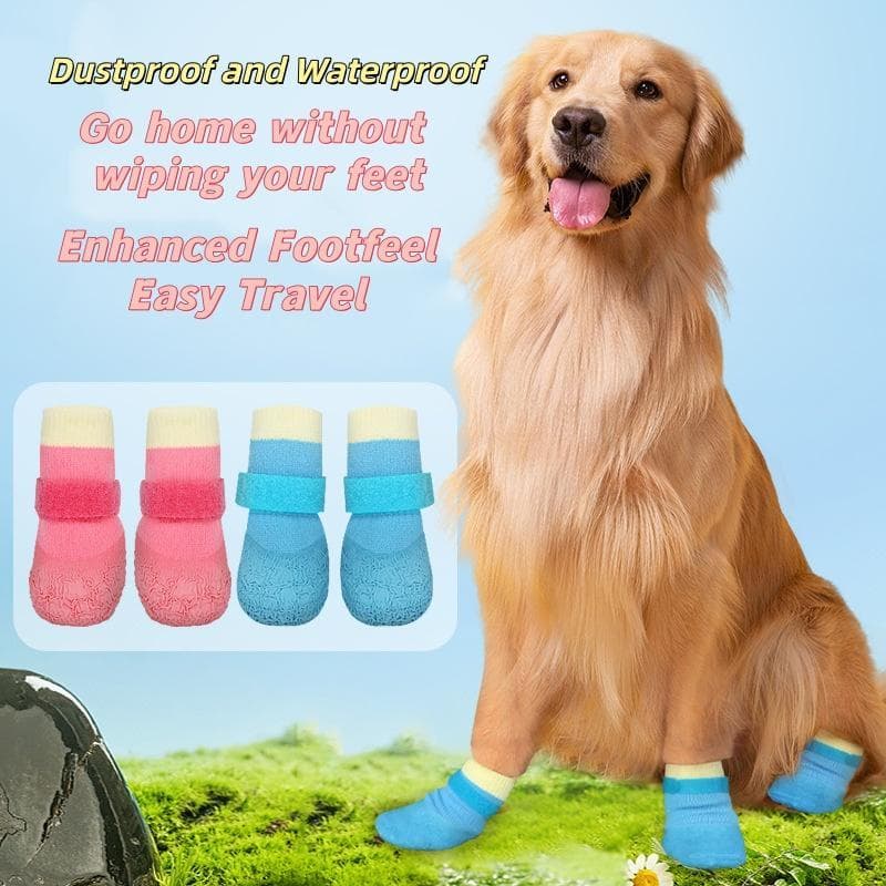 Sapatos Sazonais Para Animais De Estimação , Meias Impermeáveis Cães , Botas De Chuva De Silicone , Antiderrapantes , Re
